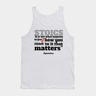 Stoic quote by Epictetus Tank Top